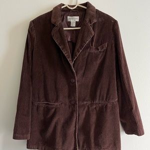 Newport corduroy blazer size 12 NWOT, coffee brown color